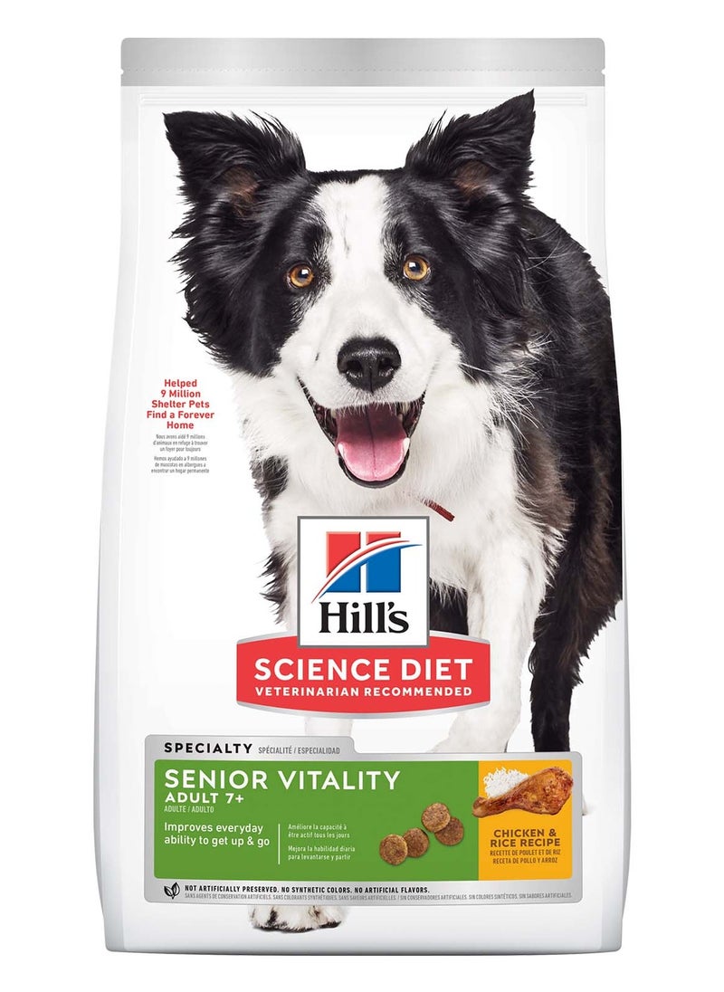 Hill’s Science Plan Senior Vitality Medium Mature Adult 7+ Dog Food With Chicken & Rice (14kg)