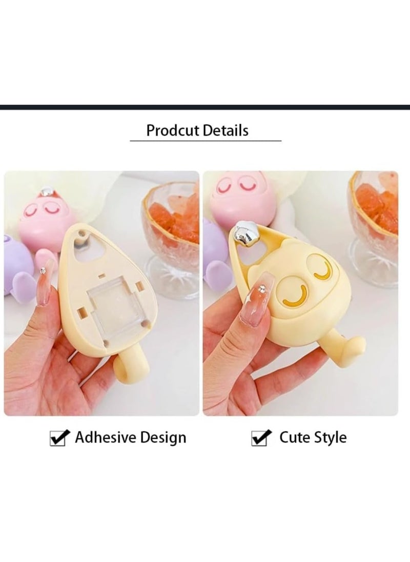 Creative wink cute CAT eyes Adhesive Hooks with a Stretch man toy,Cute Wink Cat Shape Hooks, open close cute eyes hooks, wink Wall Hangings holders 2pcs