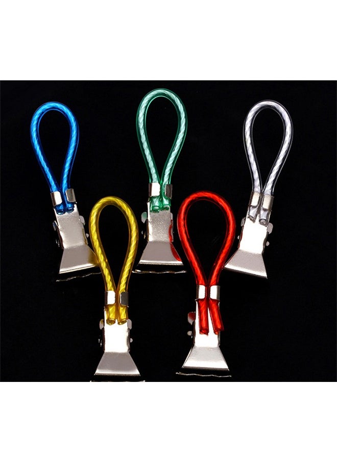 Tea Towel Hanging Clips, 5 Colors Metal Tea Towel Storage Clip, Multicolour Bath Towels Clothes Peg for Homes Beach Bathroom (Blue Green Red Yellow Silver)