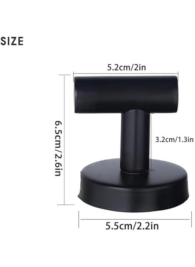 4 Pcs Wall Towel Hooks Coat Hook Bathroom Matte Black Robe Hook SUS 304 Stainless Steel Heavy Duty Door Hanger Towel Robe Clothes Cabinet Closet Sponges Hook for Bathroom Kitchen Pool (Black)