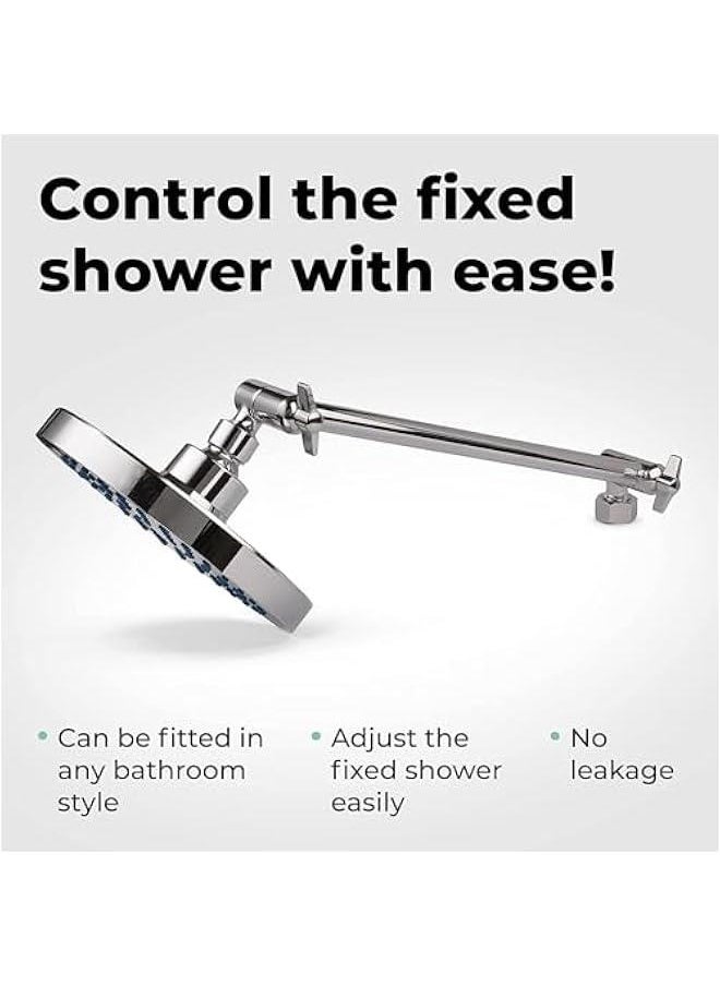 Shower Head Extension Arm,Adjustable Shower Arm Extension,Solid Stainless Steel Shower Extender for ShowerHead,Showerhead Extender With Universal Connection