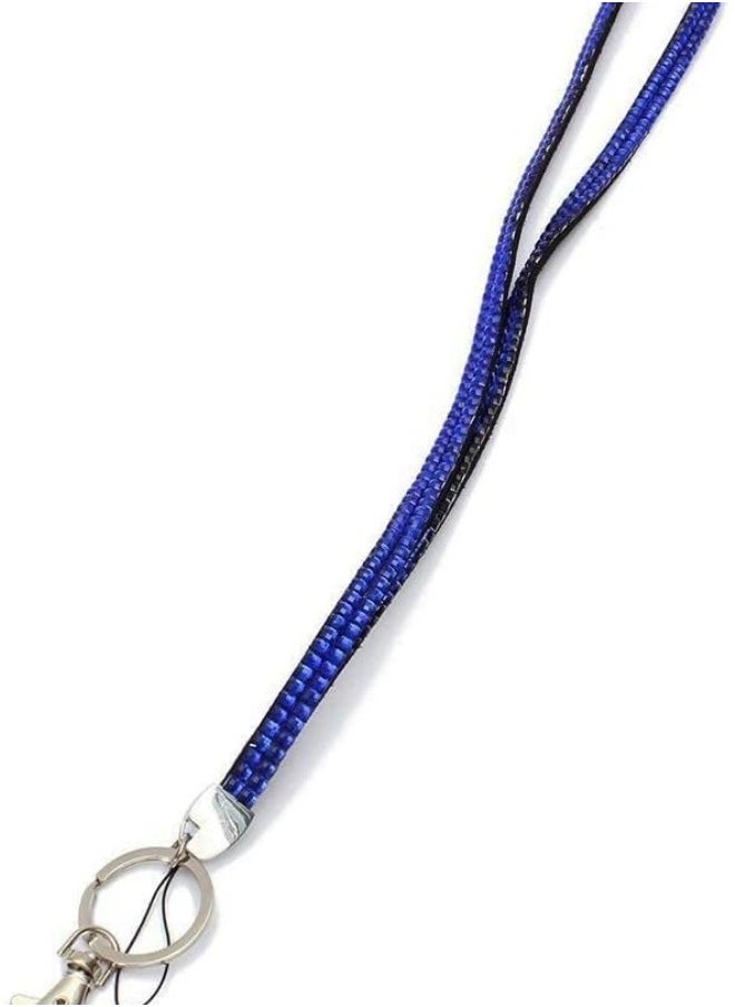 PULABO 1 Pcs Blue Bling Strap Lanyard Rhinestone Strap Key Ring Holder Diamonte Crystal Neck Id Card Phone Holder. Popular