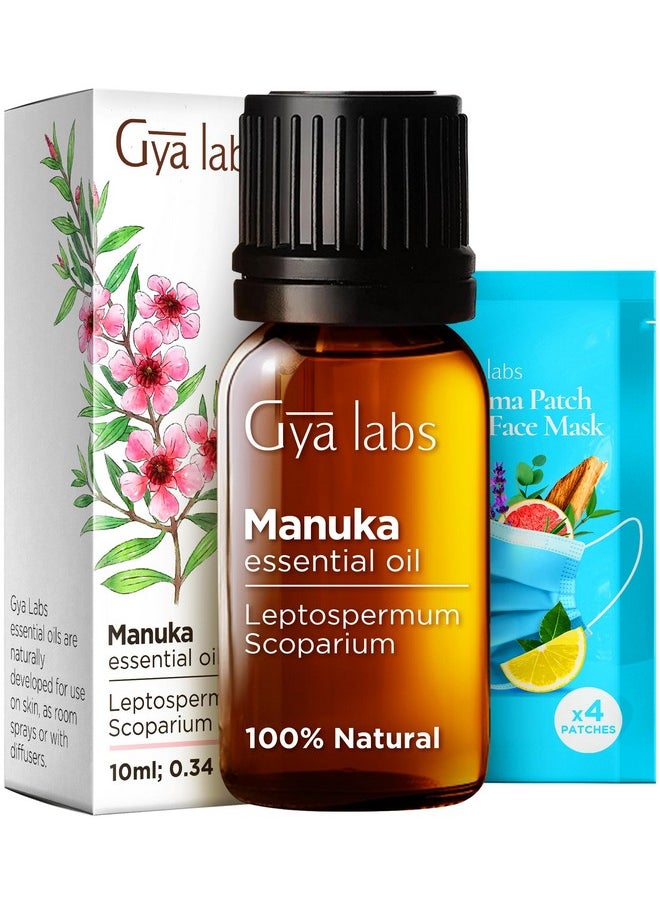 Gya Labs Manuka Oil for Skin - Essential Oils for Skin, Nails, Candle Making & Aromatherapy - Herbaceous & Earthy Scent - 100% Natural (0.34 Fl Oz)