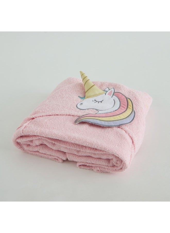 Grace Meadows Unicorn Turkish Cotton Kids Hooded Bath Towel 70 x 130 cm