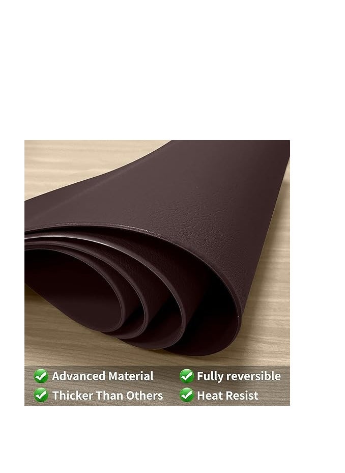 Washable Two-Sided Leather Tablemats – Stain & Heat Resistant, Non-Slip Placemats for Kitchen, Dining, Parties, Weddings, 45 x 36 CM, Durable and Stylish Protection for Your Tabletop