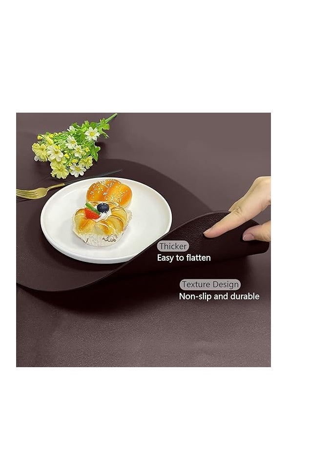 Washable Two-Sided Leather Tablemats – Stain & Heat Resistant, Non-Slip Placemats for Kitchen, Dining, Parties, Weddings, 45 x 36 CM, Durable and Stylish Protection for Your Tabletop