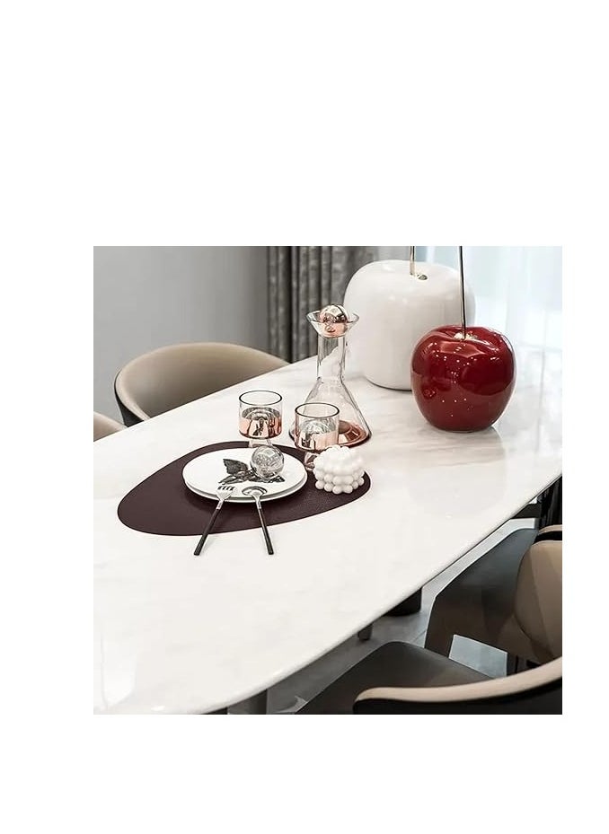 Washable Two-Sided Leather Tablemats – Stain & Heat Resistant, Non-Slip Placemats for Kitchen, Dining, Parties, Weddings, 45 x 36 CM, Durable and Stylish Protection for Your Tabletop