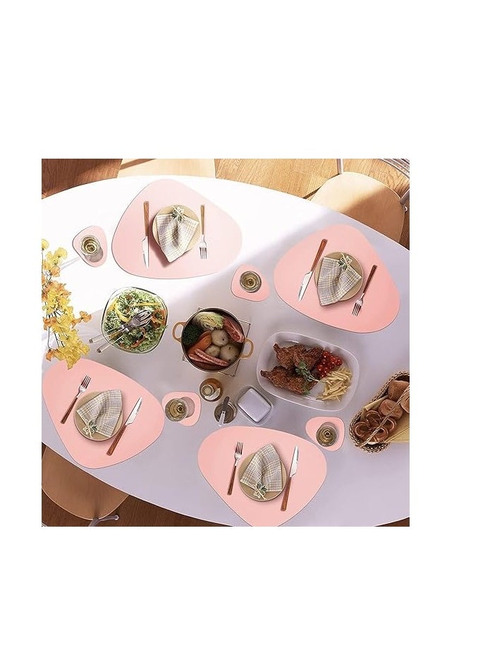 Washable Two-Sided Leather Tablemats – Stain & Heat Resistant, Non-Slip Placemats for Kitchen, Dining, Parties, Weddings, 45 x 36 CM, Durable and Stylish Protection for Your Tabletop