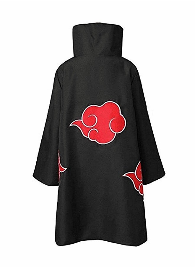 8-Piece Set Unisex Anime Long Robe Cosplay,Anime Naruto Long Robe Akatsuki Cloak Ninja Cosplay Costume Uniform Headband Full Accessories,Party Dressing