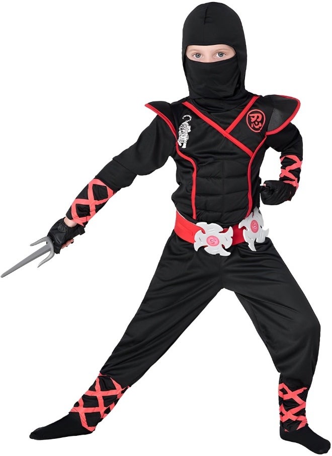 Ninja Costume for Boys Kids Costume Boy Ninja Muscle Costume With Ninja Foam Accessories Best Children Gift