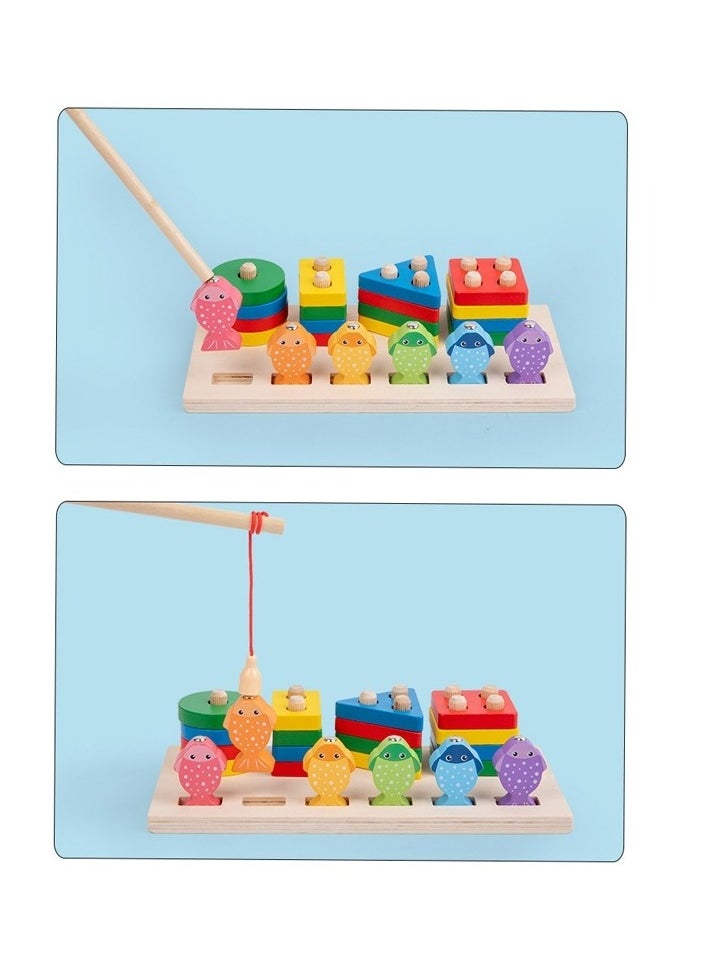 Wooden Fishing Toy for Kids – Fun & Educational Learning Play Set – Safe, Durable, and Interactive Toy for Toddlers – Montessori Wooden Fishing Game – Early Learning Toy for Fine Motor Skills – Perfect Gift for Boys and Girls