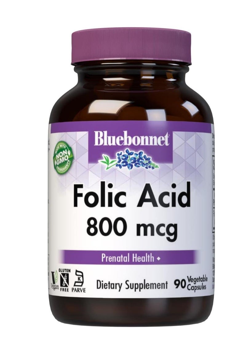 Blue Bonnet 800 Mcg Folic Acid - 90 Capsules