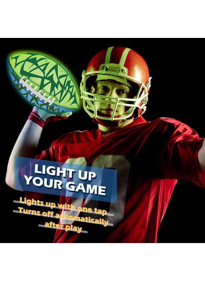 Glow In The Dark Football - Strong Grip Light Up Football Toy Stuff Sports Balls For Boys Kids Teenage Junior Youth Adult Outdoor Christmas Birthday Gifts For Age 6-8 8-12 13 + Year Old No.3