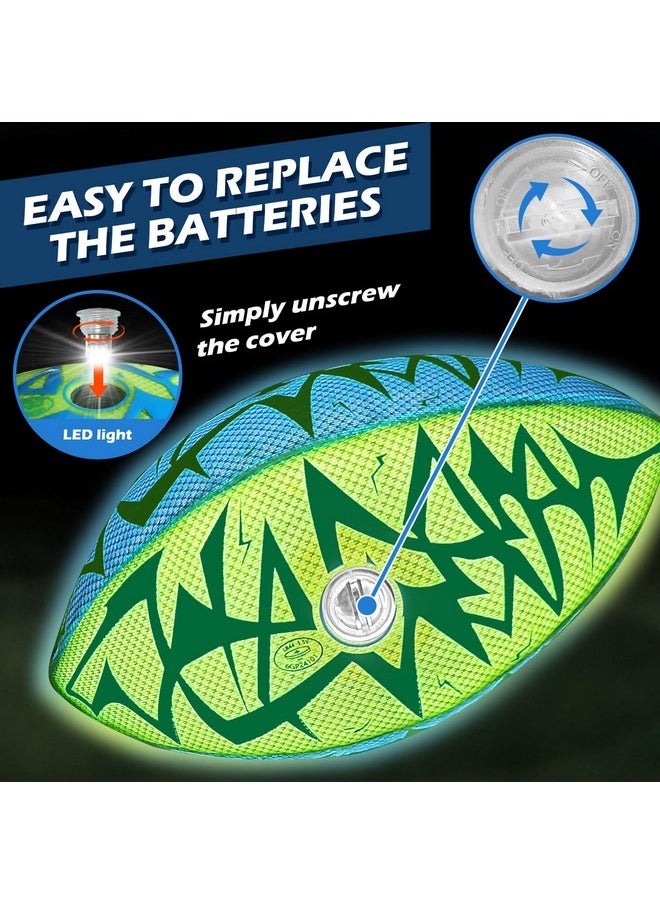 Glow In The Dark Football - Strong Grip Light Up Football Toy Stuff Sports Balls For Boys Kids Teenage Junior Youth Adult Outdoor Christmas Birthday Gifts For Age 6-8 8-12 13 + Year Old No.3