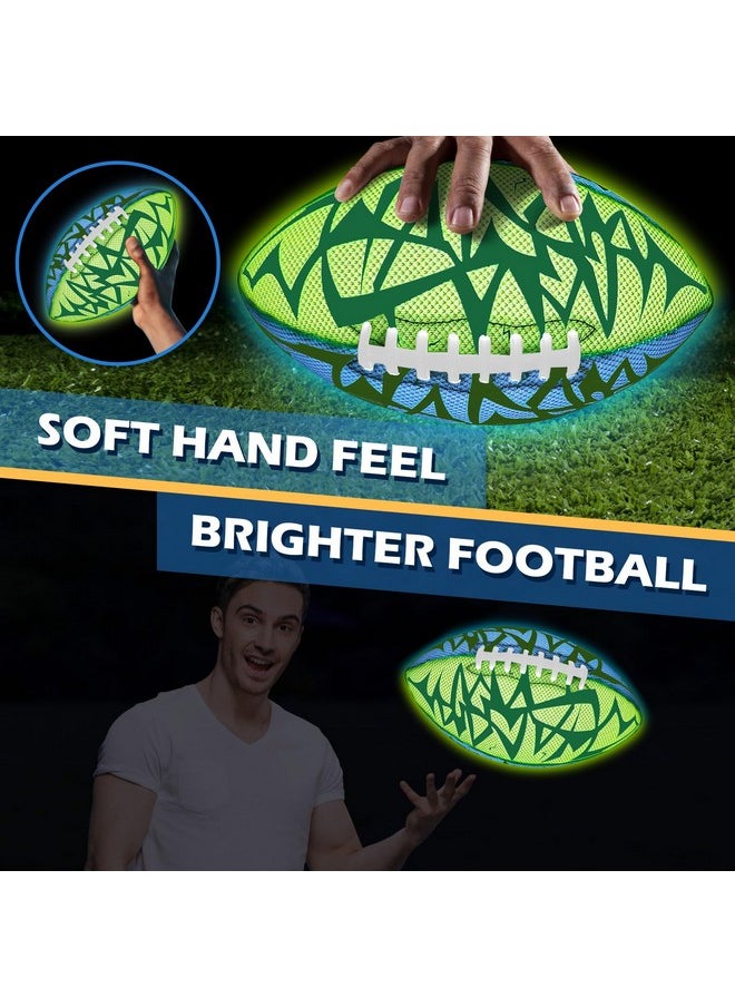 Glow In The Dark Football - Strong Grip Light Up Football Toy Stuff Sports Balls For Boys Kids Teenage Junior Youth Adult Outdoor Christmas Birthday Gifts For Age 6-8 8-12 13 + Year Old No.3