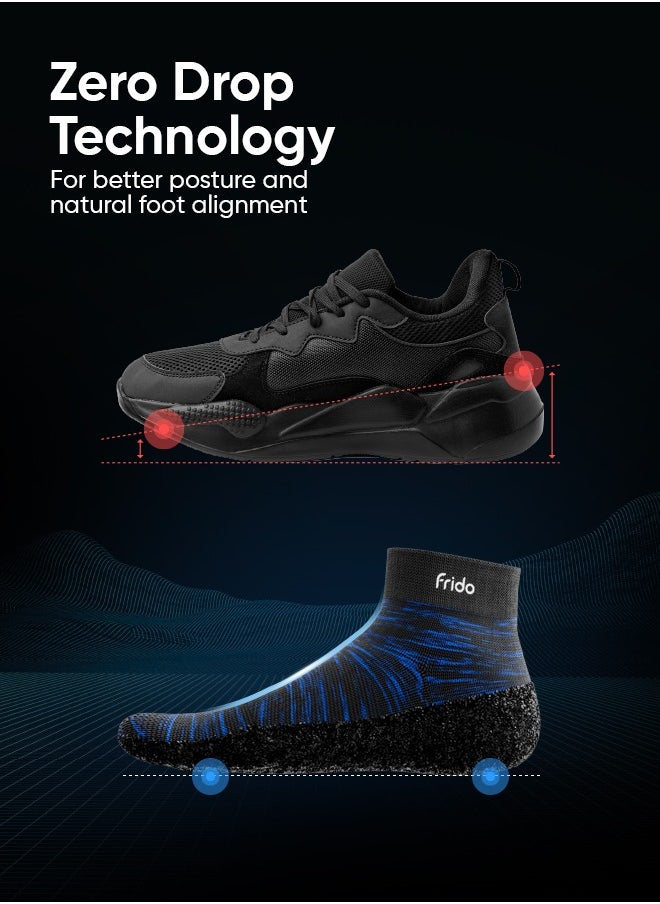Frido Barefoot Sock Shoes, Barefoot Shoes for Men & Women, Training Gym Shoes, Wide Toe Box & Zero Drop Design, Extra Stability & ShapeFit Tech, Water Resistant Sole, Hand Washable