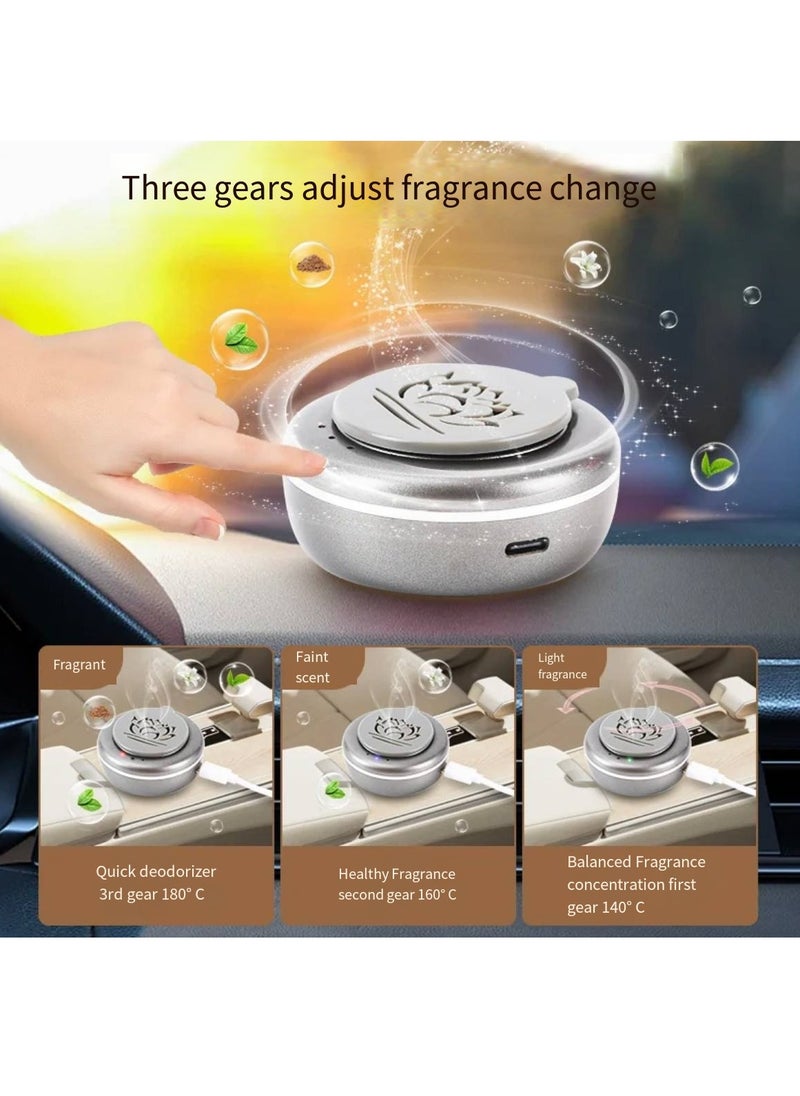 Electric Mini Incense Burner Portable USB Rechargeable Aroma Diffuser GOLD