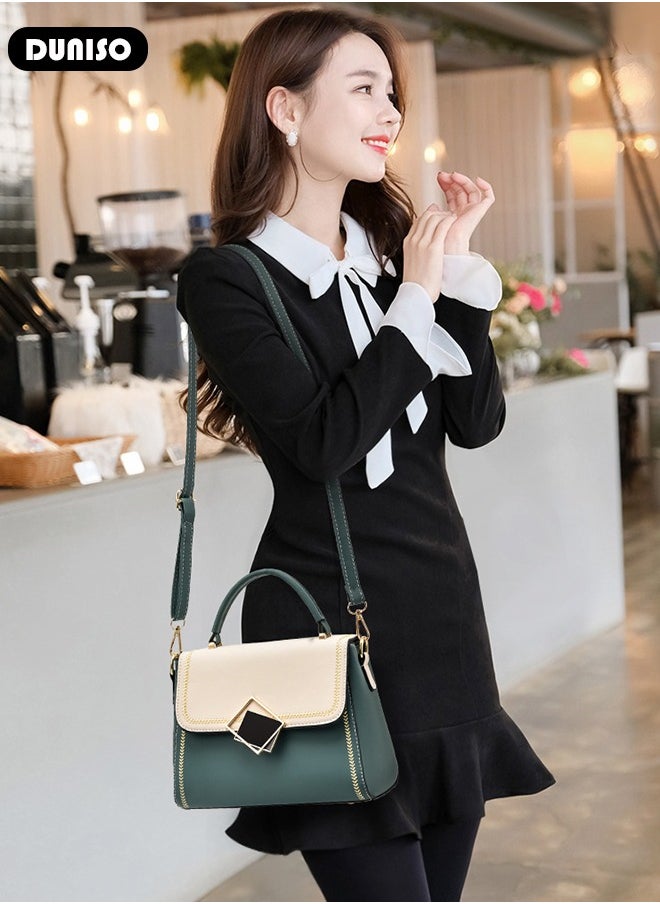 Women's Fashion Handbag Faux Leather Crossbody Bag For Women Large Capacity Bow Trim Tote Bags Top Handle Satchel Fashionable Travel Shoulder Bag For Ladies