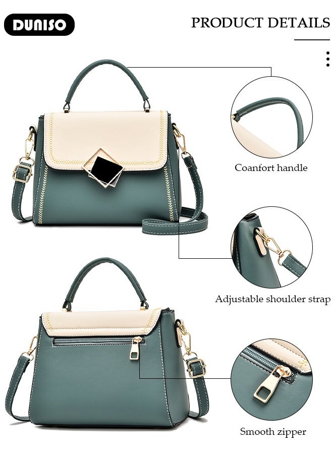 Women's Fashion Handbag Faux Leather Crossbody Bag For Women Large Capacity Bow Trim Tote Bags Top Handle Satchel Fashionable Travel Shoulder Bag For Ladies