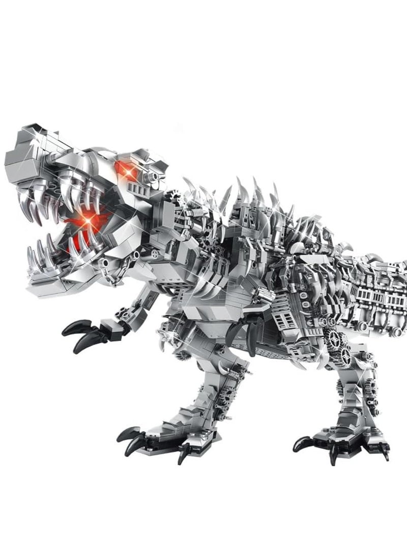 CHU DAI Jurassic Tyrannosaurus mechanical Tyrannosaurus dinosaur Tyrannosaurus Rex assembly building blocks boy toy birthday gift soldier toy games educational large size building blocks（1766 pieces）