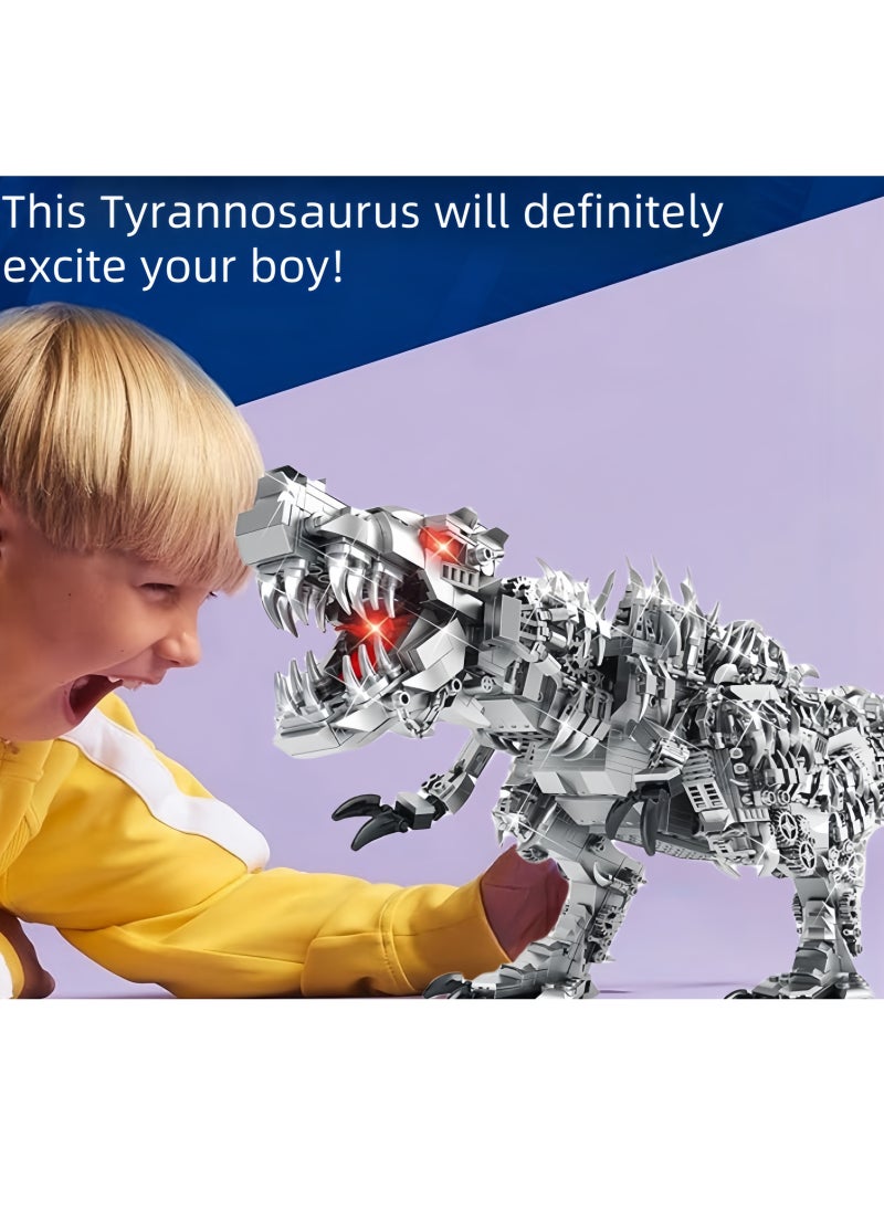 CHU DAI Jurassic Tyrannosaurus mechanical Tyrannosaurus dinosaur Tyrannosaurus Rex assembly building blocks boy toy birthday gift soldier toy games educational large size building blocks（1766 pieces）