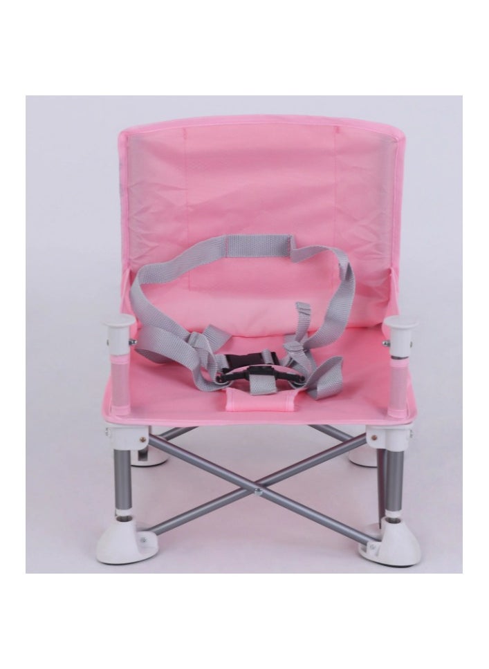 Baby Folding Highchair for Eating, Portable Child Little Dining Chair with Straps,, Portable Baby Seat Travel, Toddler Foldable Camping Chair for Lawn, Beach Indoor/Outdoor Use (6 Month To 2 Years)