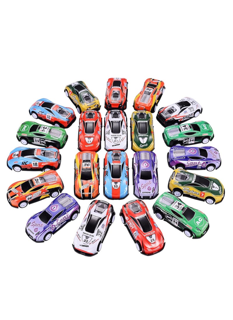 CHU DAI Children's alloy mini pull back car model doll toys games boy toy car set racing car with gift box toy for children aged 3 and above (20 cars)