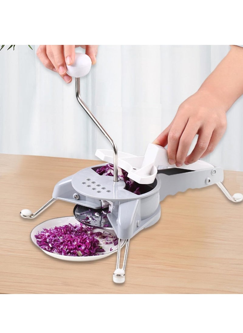 Manual Cheese Grater, Lightweight And Portable Vegetable Slicer Hand Crank, Adjustable Vegetable Chopper Food Slicer, Strong And Durable Kitchen Vegetable Cutter, (1pc)