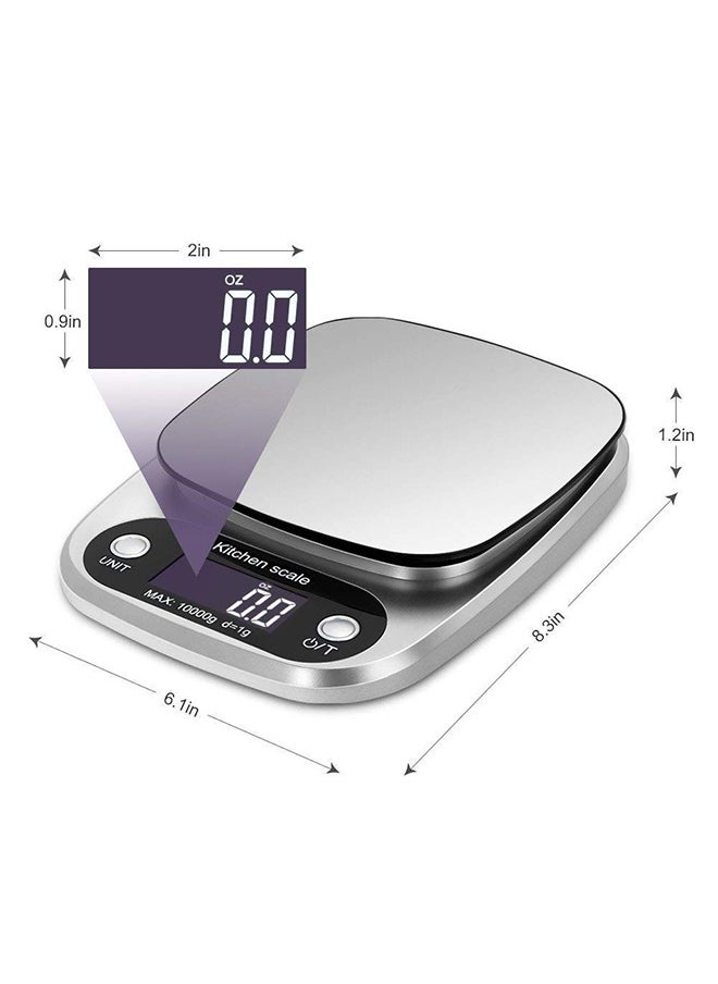 Electronic Food Scale 10kg/1g Weight Grams, Touch Screen Digital Kitchen Scales and Ounces for Cooking, Baking,LCD Display