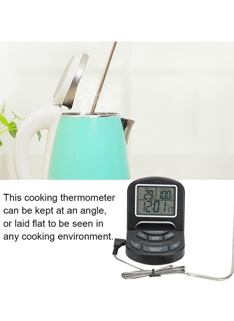 Digital Food Thermometer, Long Lasting Durable Digital Meat Thermometer, Stainless Steel Electronic Kitchen Thermometer, Programmable Digital Cooking Food Thermometer, (1pc)