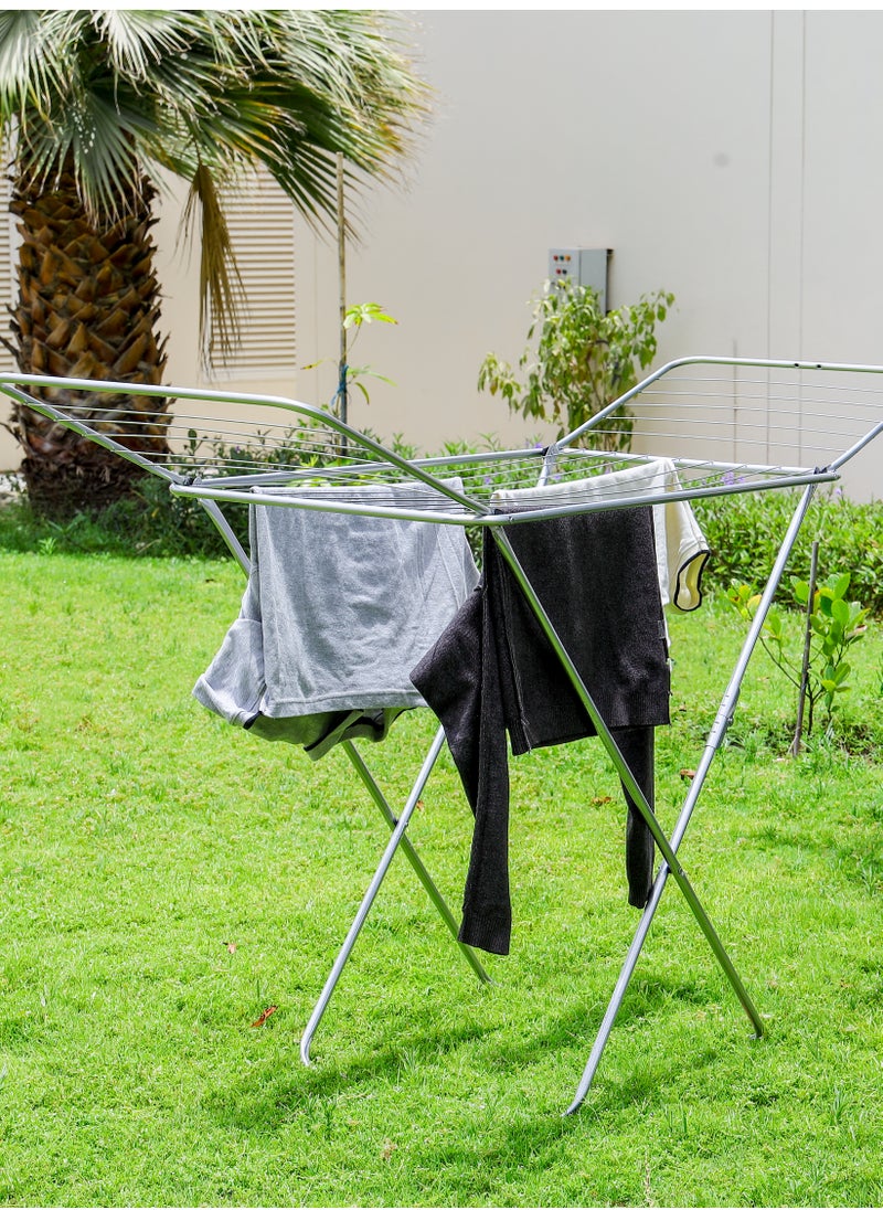 Cloth Dryer RF10877 | Metal Drying Rack | Multifunctional Air Dryer Ideal for Indoor/Outdoor | Easy Store & Folding Clothes Dryer