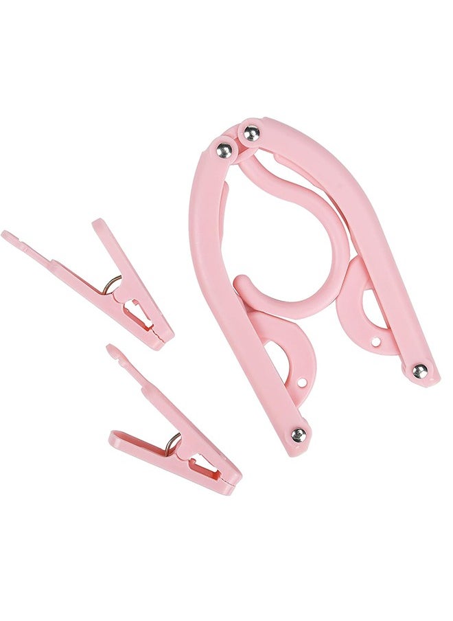 12Pcs Collapsible Clothes Hangers, Plastic Portable Folding Clothes Hangers, Coat Hanger Travel Drying Rack, Travel Accessories for Outdoors Activities Travel at Home Four Colors