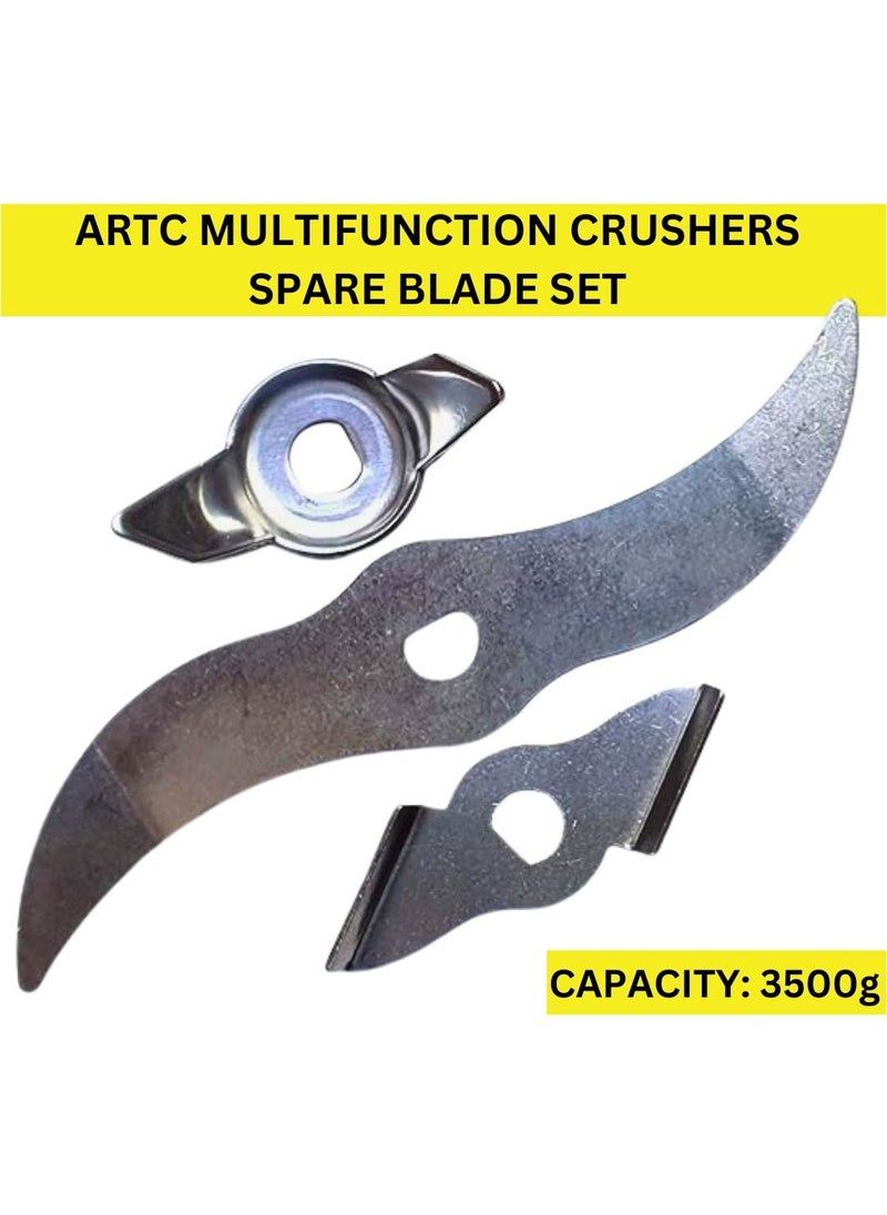 ARTC Multifunction Crusher Replacement Blades & Parts - Heavy Duty Accessories for Food & Vegetable Processing - Compatible with Popular Brands | Durable, High-Performance Cutting Tools for Home & Commercial Use, 3500g