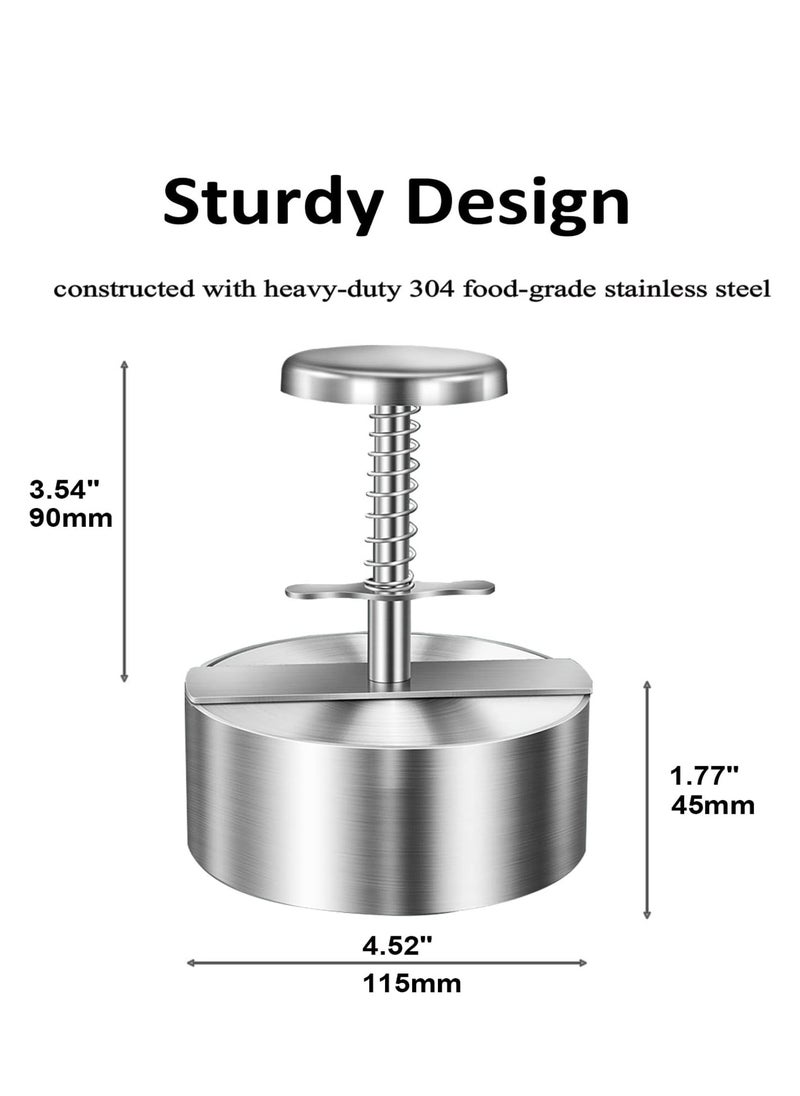 Adjustable Burger Press Hamburger Patty Maker Press Mold for Beef Meat Homemade Burgers