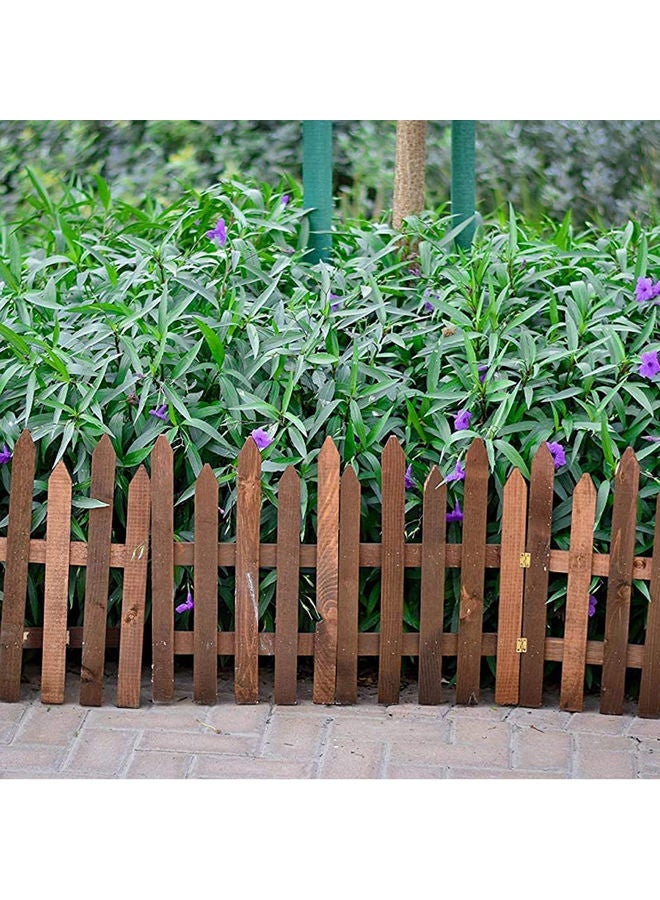 Outdoor Wooden Solid Fence Brown 160x30cm