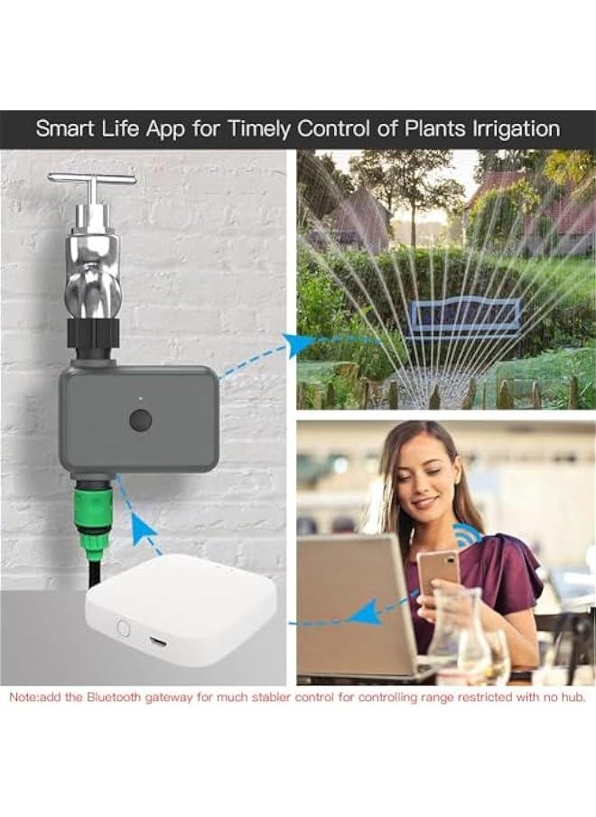 WiFi Hose Timer Sprinkler Timer, Watering Timer for Hose, Faucet Timer for Water Hose Sprinkler, Smart Sprinkler Irrigation Timer, Independent Watering Schedule, Waterproof