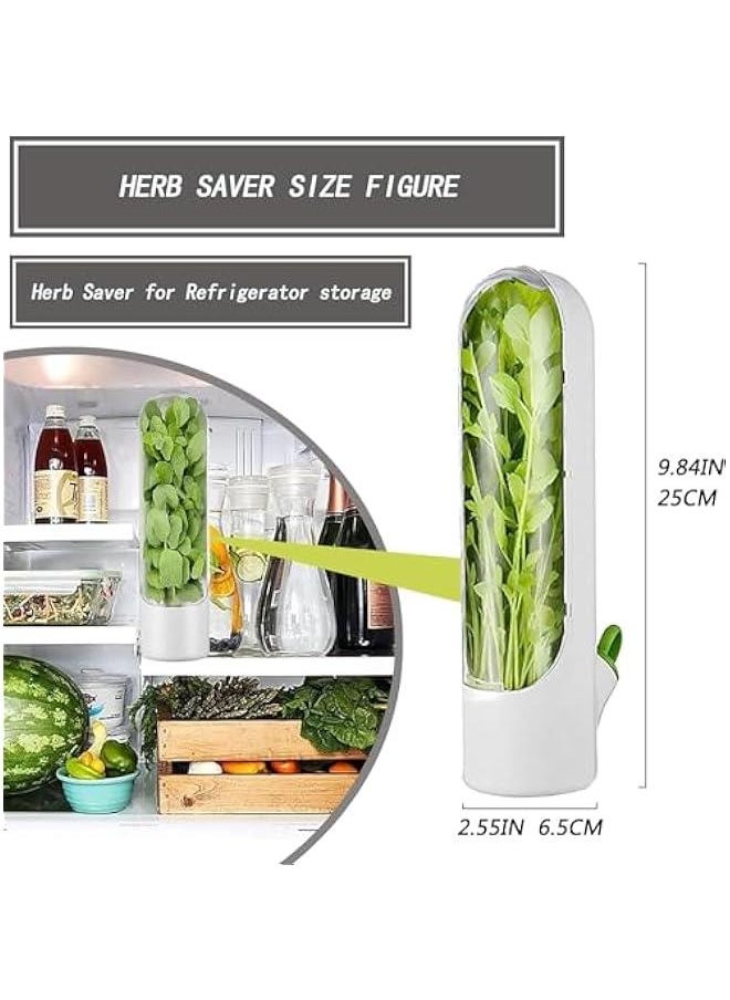 2pcs Herb Saver for Refrigerator, Fresh Herb Keeper, Cilantro Containers for Refrigerator, Herb Saver Pod, Fresh Herb Keeper for Cilantro, Parsley, Asparagus, Keeps Vegetables for 2-3 Weeks