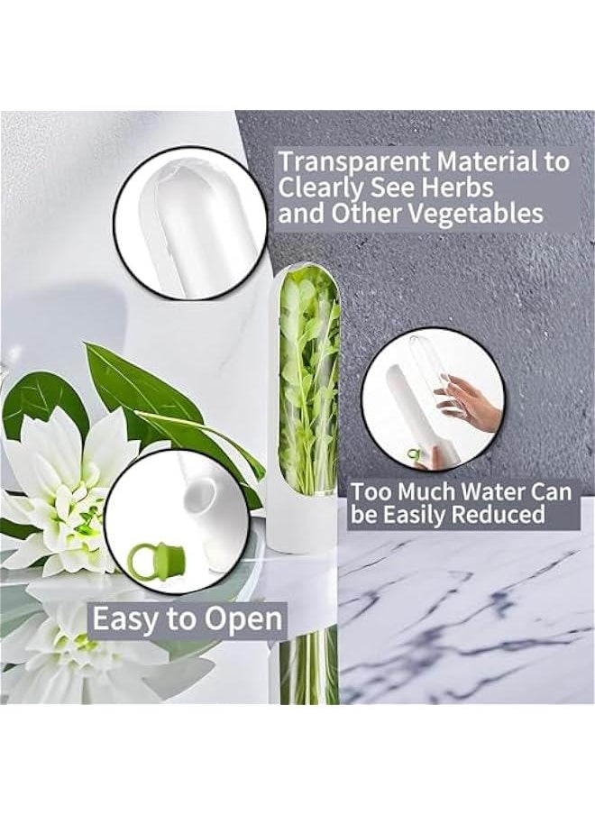 2pcs Herb Saver for Refrigerator, Fresh Herb Keeper, Cilantro Containers for Refrigerator, Herb Saver Pod, Fresh Herb Keeper for Cilantro, Parsley, Asparagus, Keeps Vegetables for 2-3 Weeks