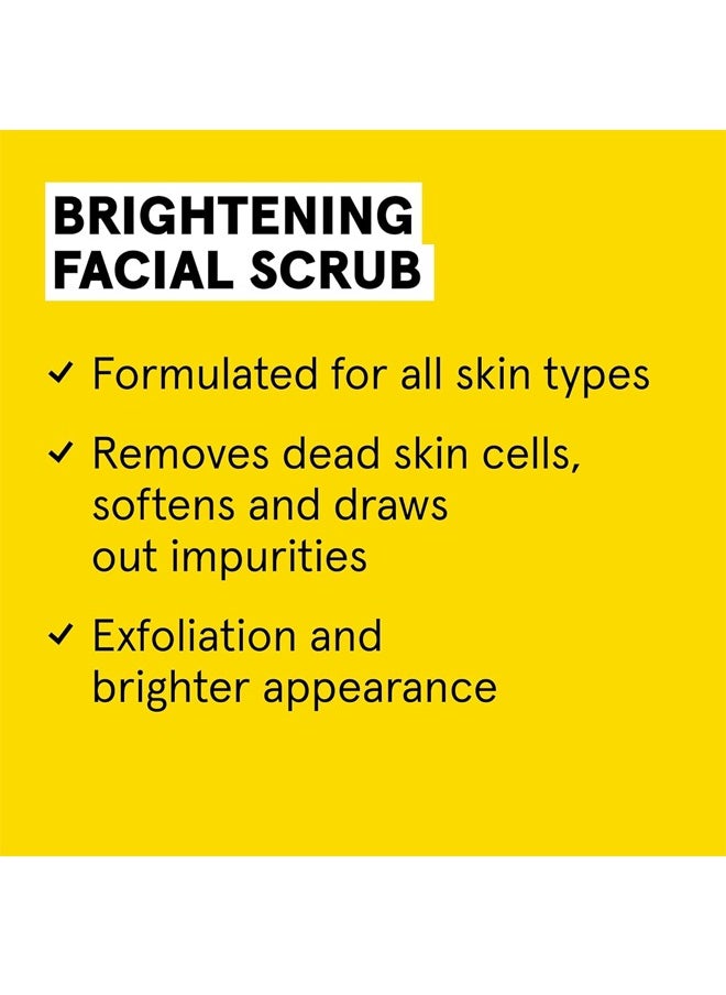 Brightening Facial Scrub，Facial Exfoliator Scrub 118ml，Removal Natural Organic Face Peeling Exfoliating Moisturizes Face Scrub Exfoliante Cream 118ml