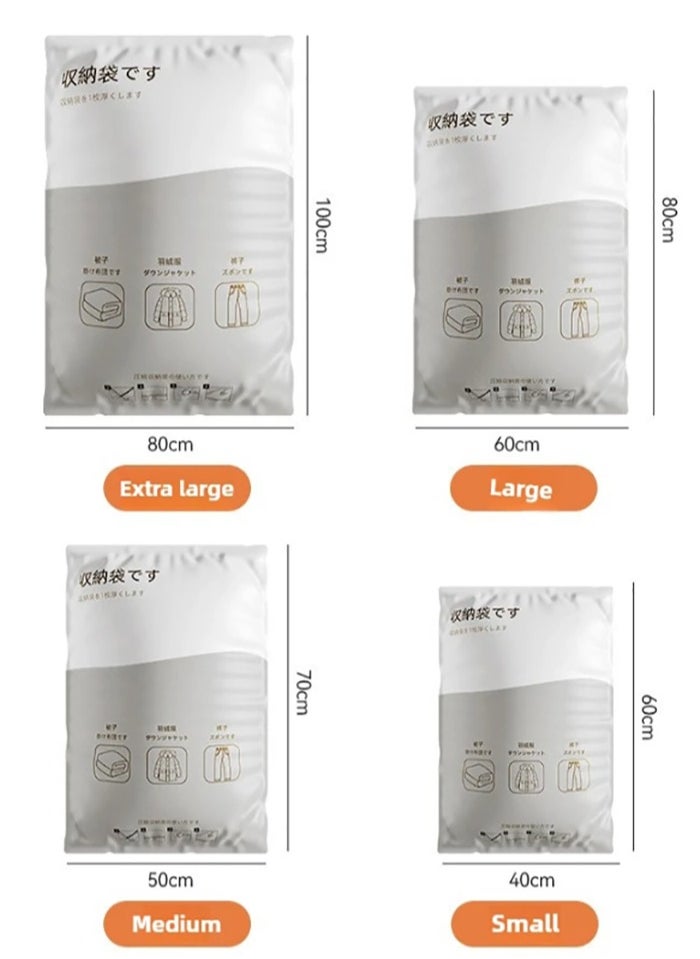 15 Pack Vacuum Storage Bags with Hand Pump, 4 Small Medium Large 2 Jumbo Reusable Compression Airtight Space Saver Vacuum Bags for Clothes Travel Bedding Pillows Comforters Blankets (Random Color Hand Pump)