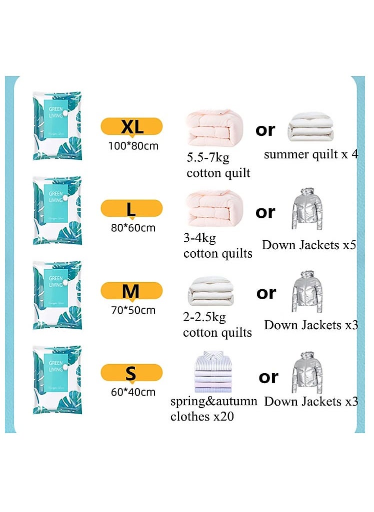 15 Pack Vacuum Storage Bags with Electric Pump, 4 Small Medium Large 2 Jumbo Reusable Compression Airtight Space Saver Vacuum Bags for Clothes Travel Bedding Pillows Comforters Blankets(Random pump style)