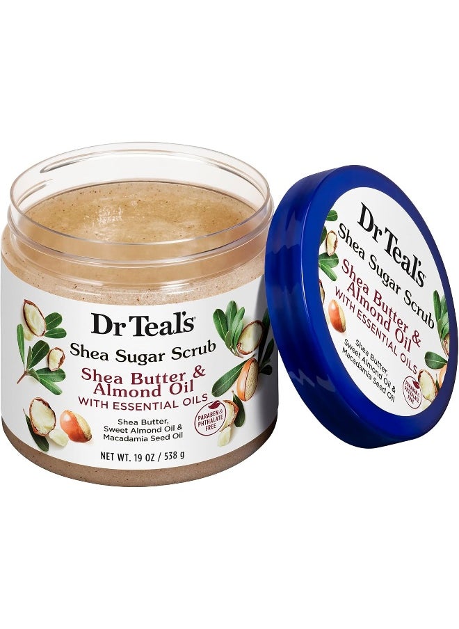 Shea Sugar Body Scrub Shea Butter & Almond Oil 538G