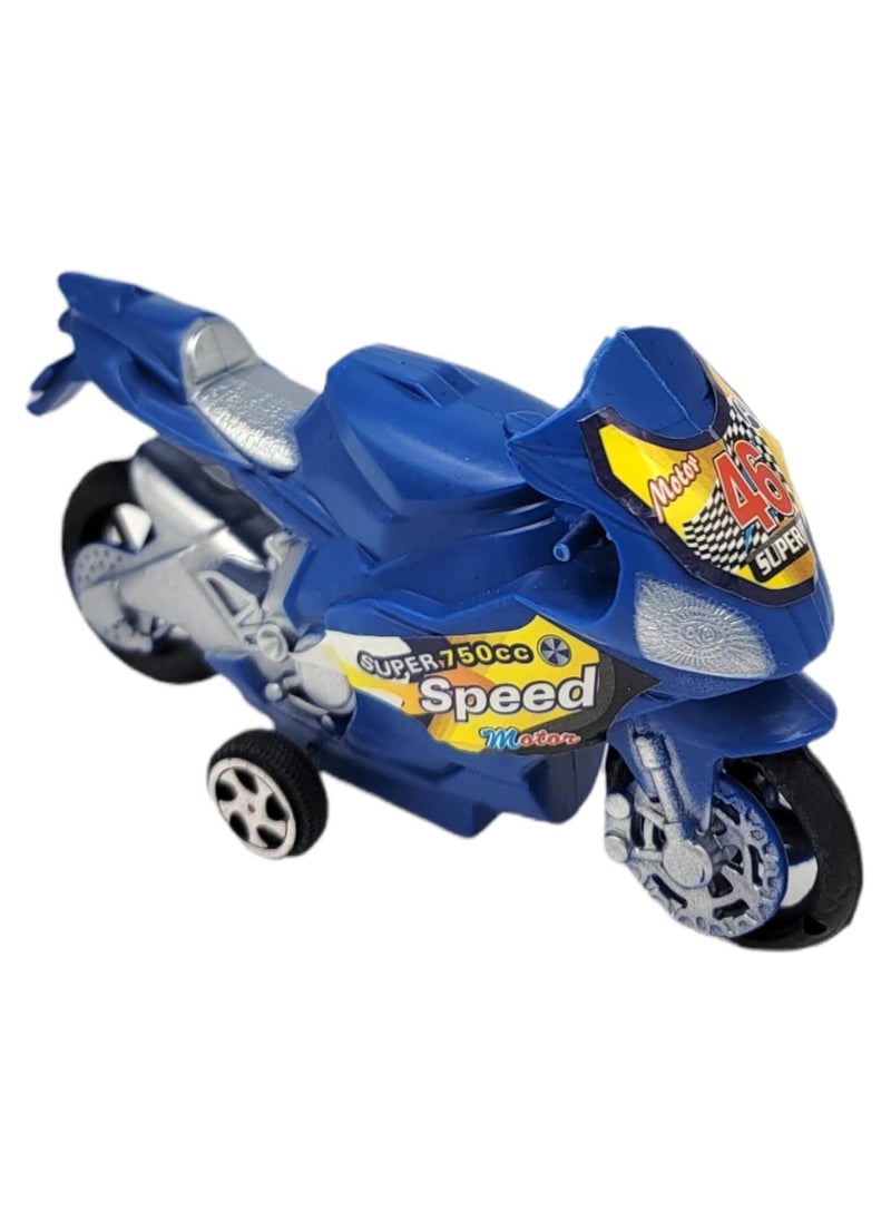 The alloy boomerang motorcycle model is a meticulously crafted miniature replica of a racing bike, ideal as a collectible display piece or a toy for enthusiasts.