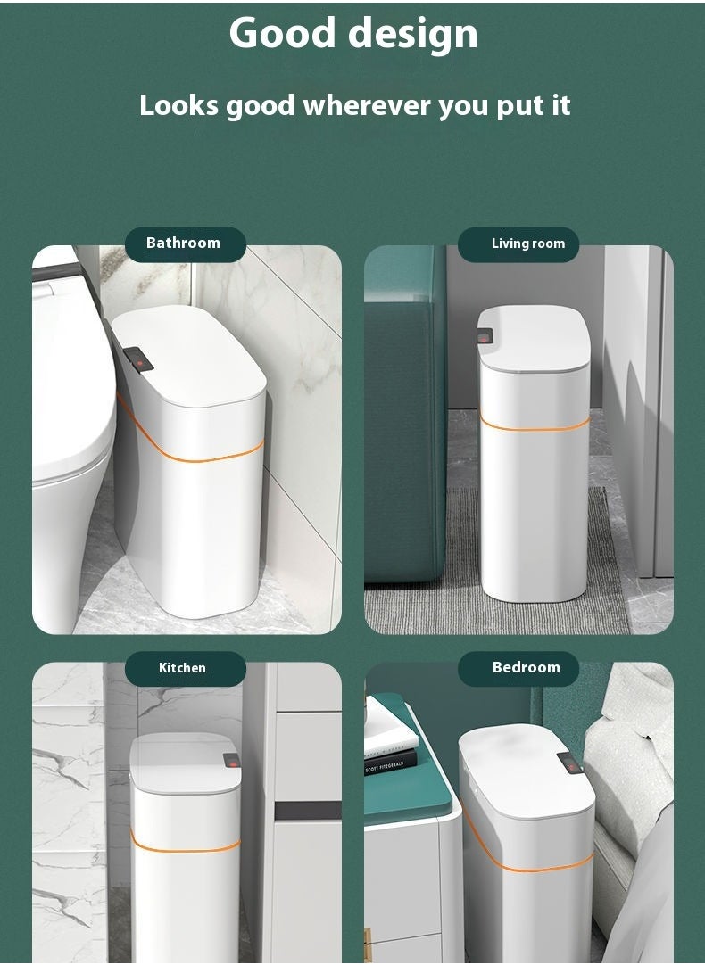 Intelligent sensing garbage bin, home bedroom with cover, bathroom, odor proof bedroom, living room, garbage bucket