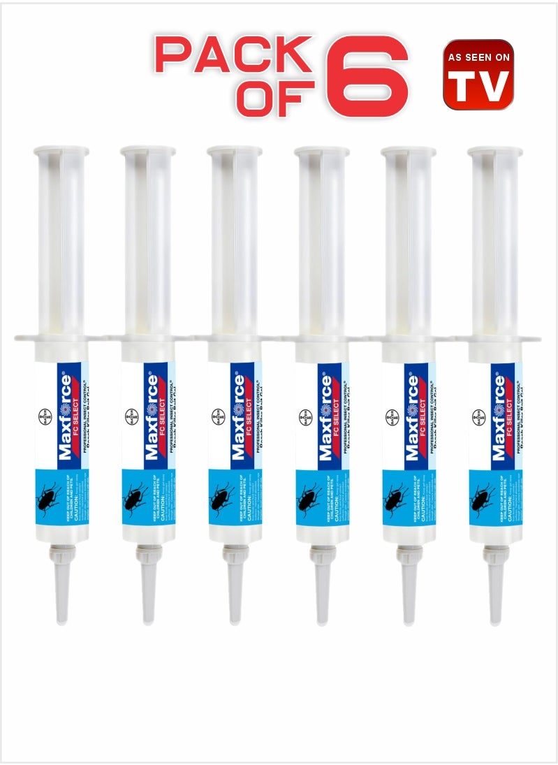 Roach Control Injection Gel - FC Select Professional Formula 10g Pack Of 6