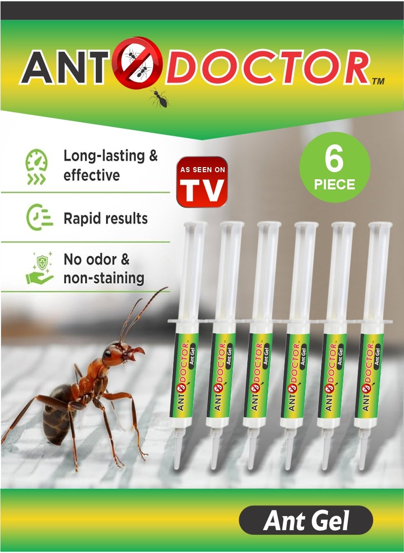 Fast-Acting Ant Killer Gel - Ant Doctor Injection Control 10g Pack Of 6