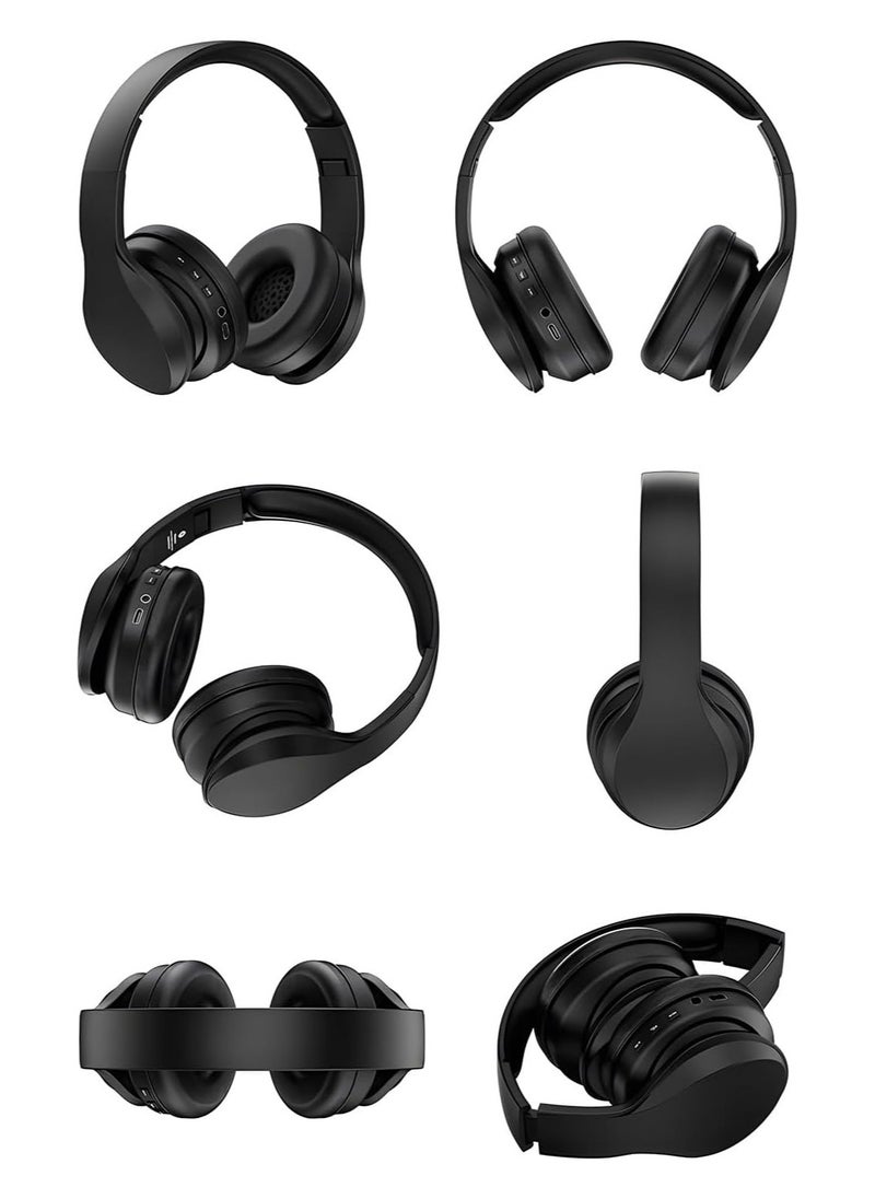 Q Pro Wireless Headphone, Bluetooth 5.0 Over-Ear Headphones with 360 Surround Sound, Deep Bass, Noise Isolation, Foldable & Lightweight Design, Adjustable Headband, Hands-Free Calling, Long Battery Life, Comfortable Ear Pads for Travel & Music