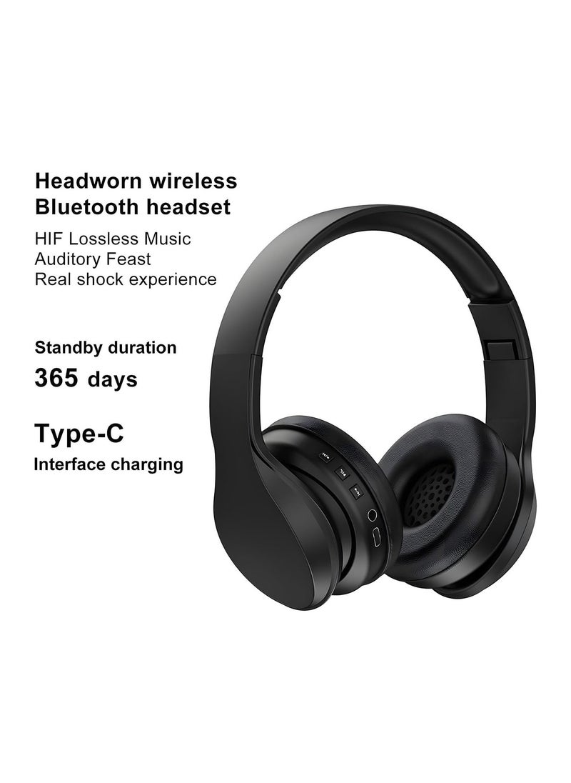 Q Pro Wireless Headphone, Bluetooth 5.0 Over-Ear Headphones with 360 Surround Sound, Deep Bass, Noise Isolation, Foldable & Lightweight Design, Adjustable Headband, Hands-Free Calling, Long Battery Life, Comfortable Ear Pads for Travel & Music