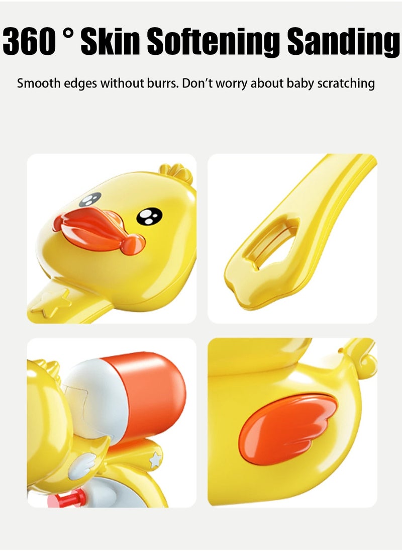 Adorable 8-Piece Little Yellow Duck Bath Toy Set for Kids – Made from Safe, Non-Toxic ABS Material for Smooth and Gentle Skin – Perfect for Splashing and Playing in the Tub or Pool, Encouraging Fun