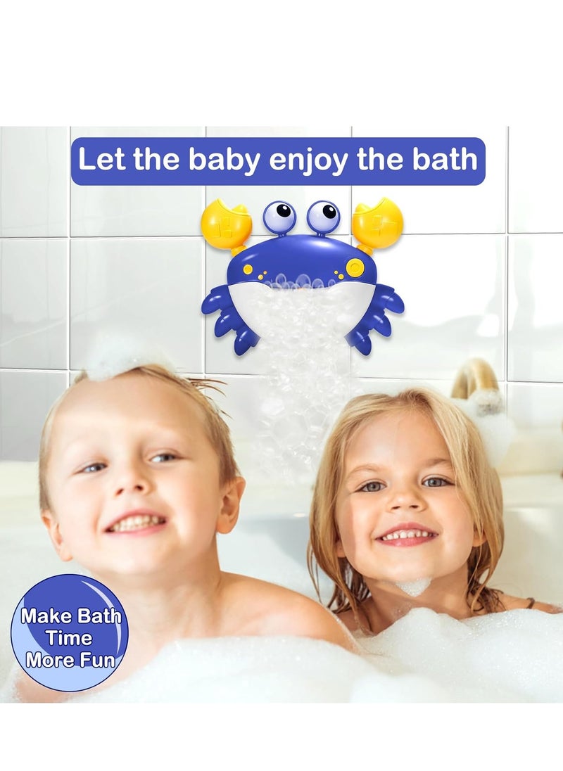 Crab Bubble Machine Bath Toy, Automatic Bubble Maker Baby Bath Toys, Blow Bubbles and Plays Children’s Songs, Birthday Gift for Kids Blue